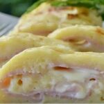 Involtino sostanzioso super delizioso con prosciutto e formaggio