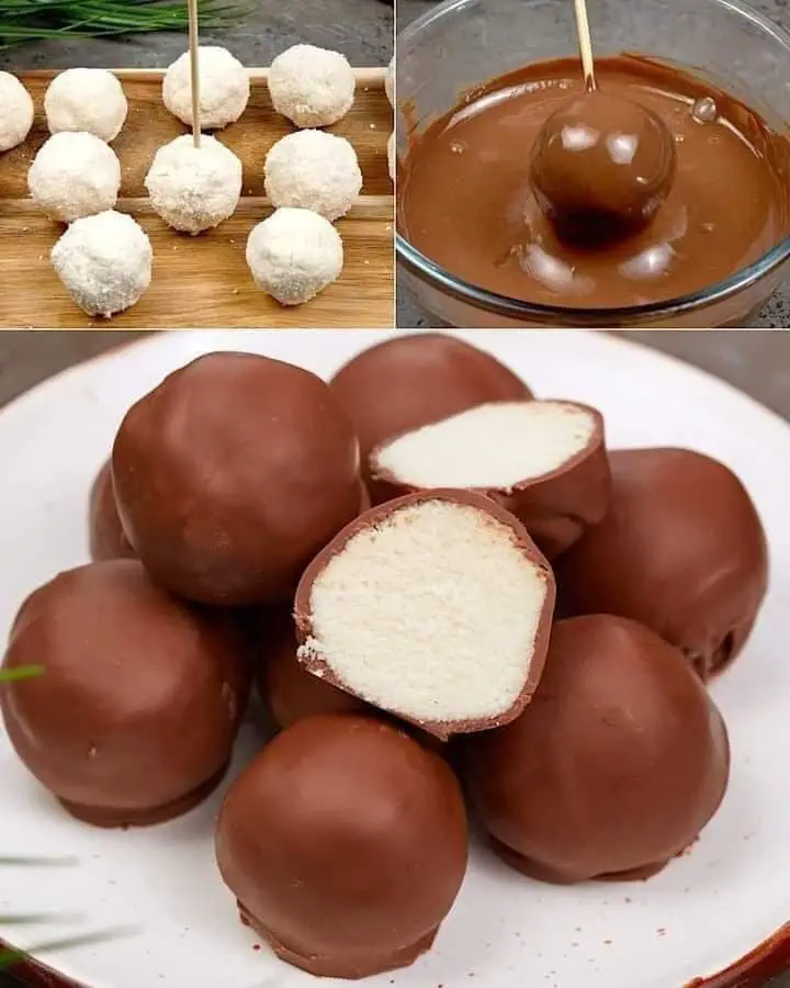 TARTUFI AL COCCO E CIOCCOLATO