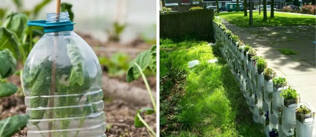 Progetti utili per il giardino con le bottiglie di plastica da realizzare facilmente in casa