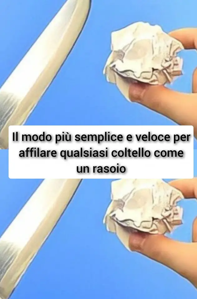 Il modo più semplice e veloce per affilare qualsiasi coltello come un rasoio