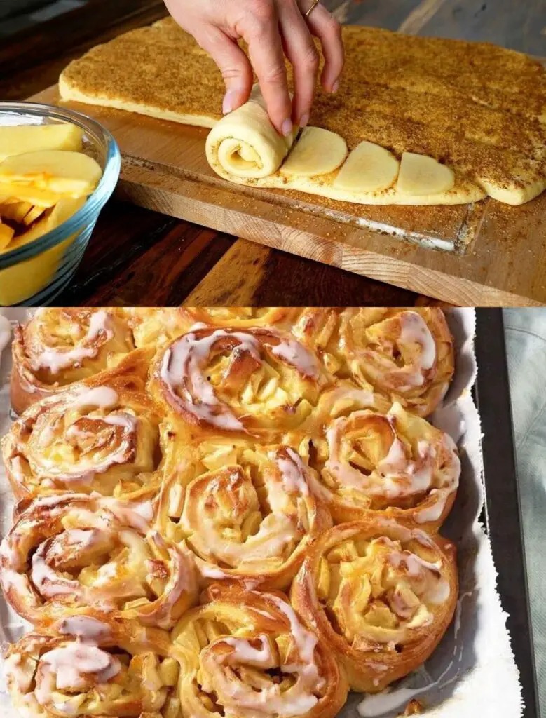 Rotolini di mele con zucchero alla cannella come dal panificio