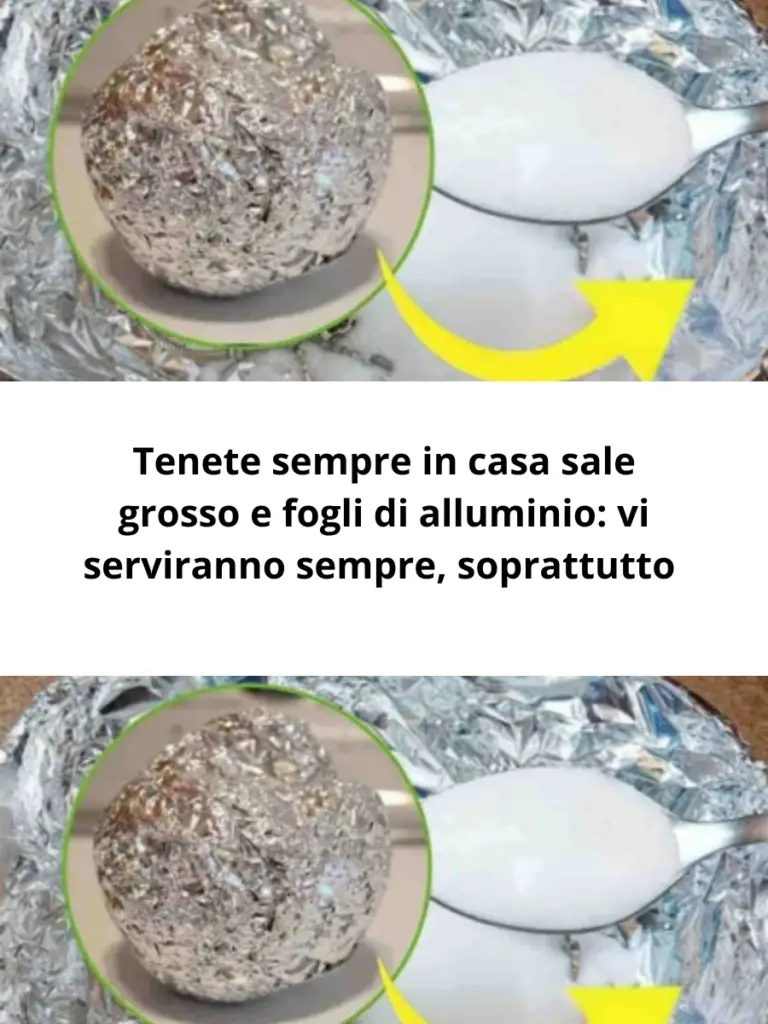 Tenete sempre in casa sale grosso e fogli di alluminio: vi serviranno sempre, soprattutto per risolvere questo problema domestico.