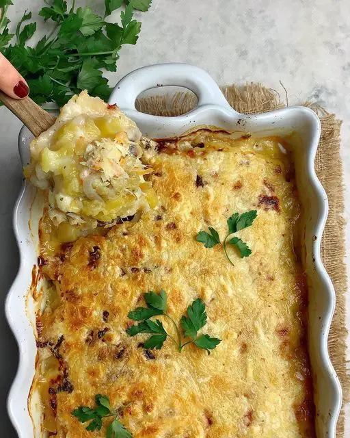 Merluzzo gratinato con patate dolci