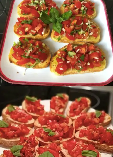 Bruschetta con pomodori e aglio