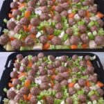 VERDURE CON POLPETTE PREPARATE IN FORNO IN 15 MINUTI!