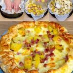 Crostata di patate, speck e formaggio in pasta sfoglia