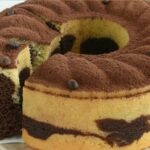 Torta marmorizzata con corona tiramisù