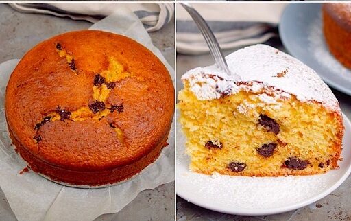 Torta all’arancia con gocce di cioccolato: morbida e golosa!