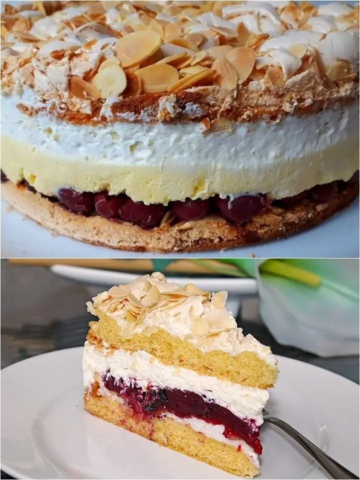 Torta temporanea con panna acida