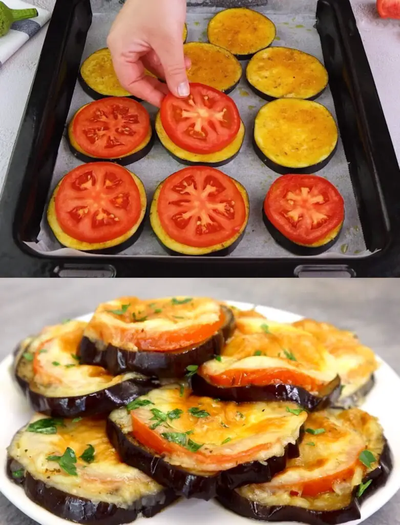 Le crostate di melanzane con pomodoro e formaggio sono semplicemente deliziose con ogni portata principale