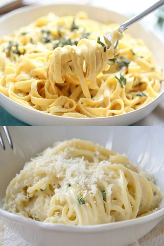 Pasta in salsa cremosa di formaggio all’aglio, preparata in un attimo!