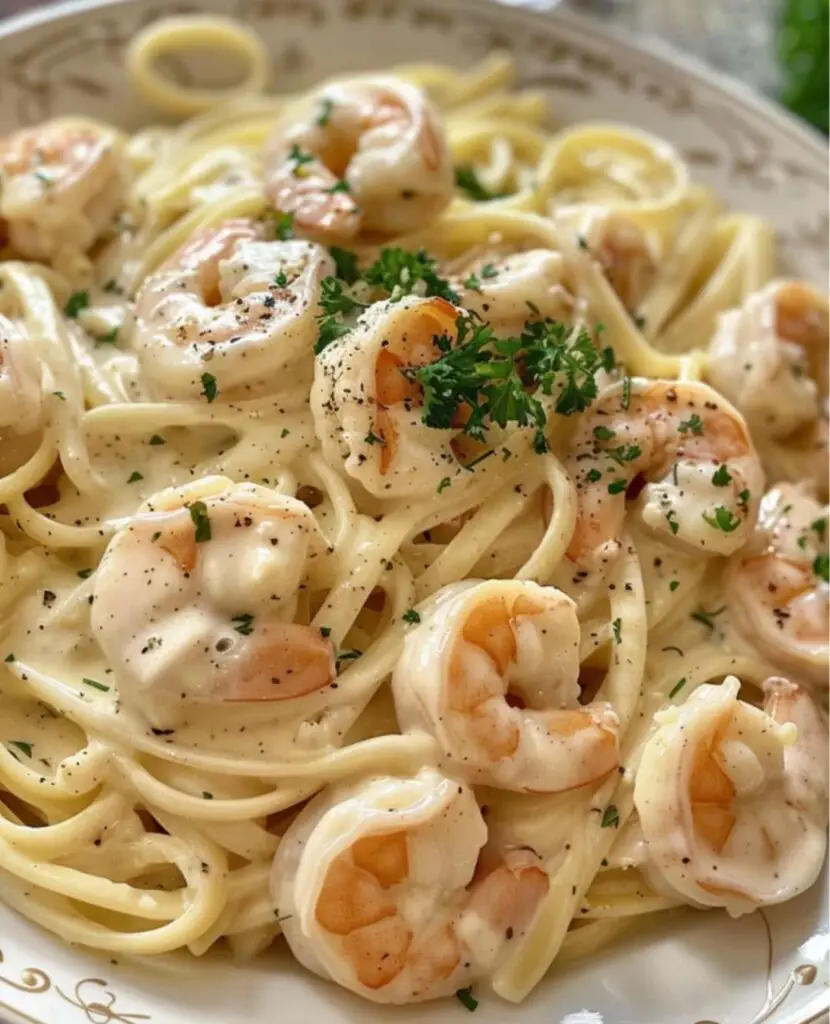 Alfredo Pasta Con Gamberi