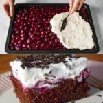 Torta di budino della Foresta Nera dal vassoio