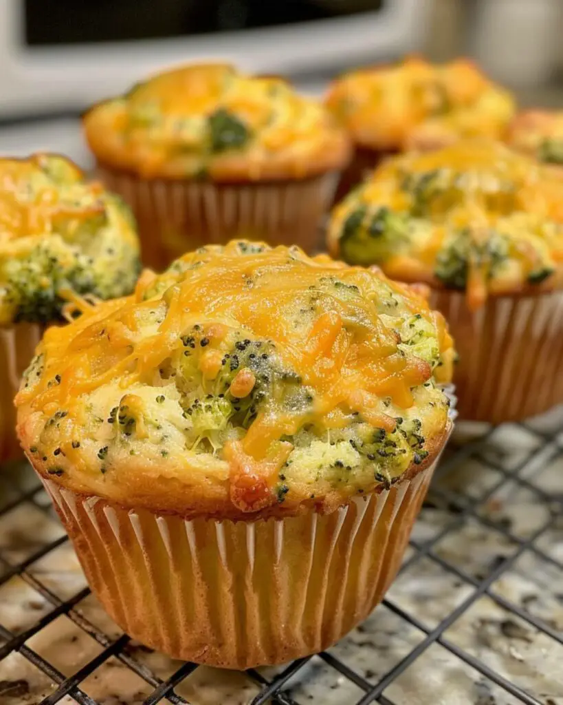 Muffin ai broccoli e formaggio cheddar 🥦🧀