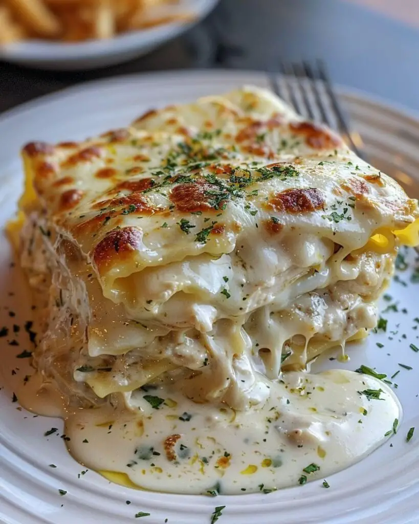 Lasagne di pollo cremose con salsa bianca