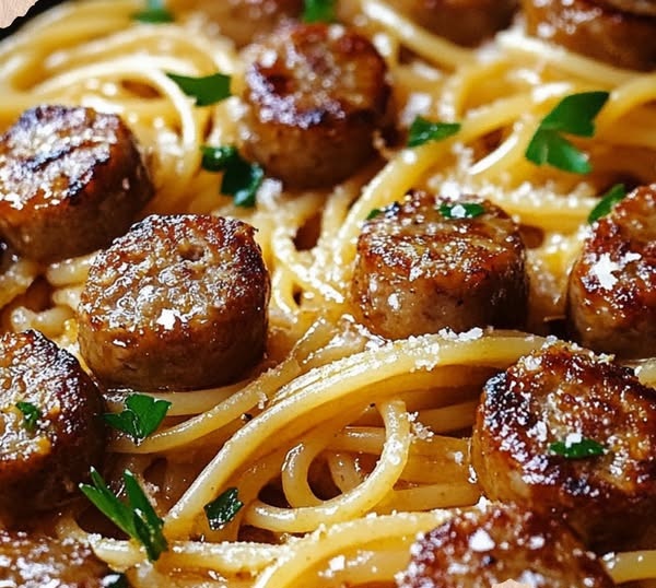 🍯🧄 Pasta appiccicosa al miele e salsiccia all’aglio dalla padella 🍝🔥