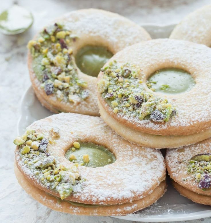 Biscotti sandwich alla crema di pistacchio 💚🍪