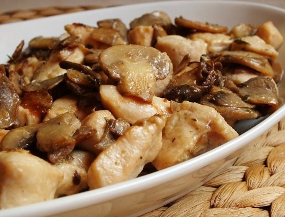 Padella di pollo e funghi