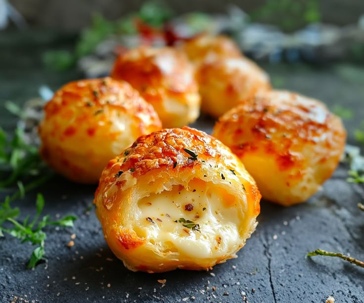 Polpette di pasta all’aglio e formaggio