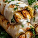 Wrap di pollo al formaggio e aglio