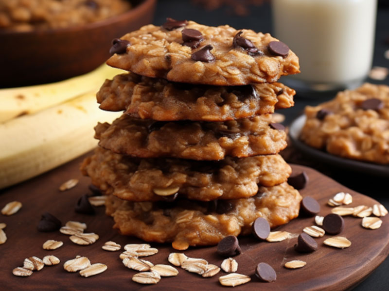 🍌🥣 Biscotti alla banana e farina d’avena 🍪🍫