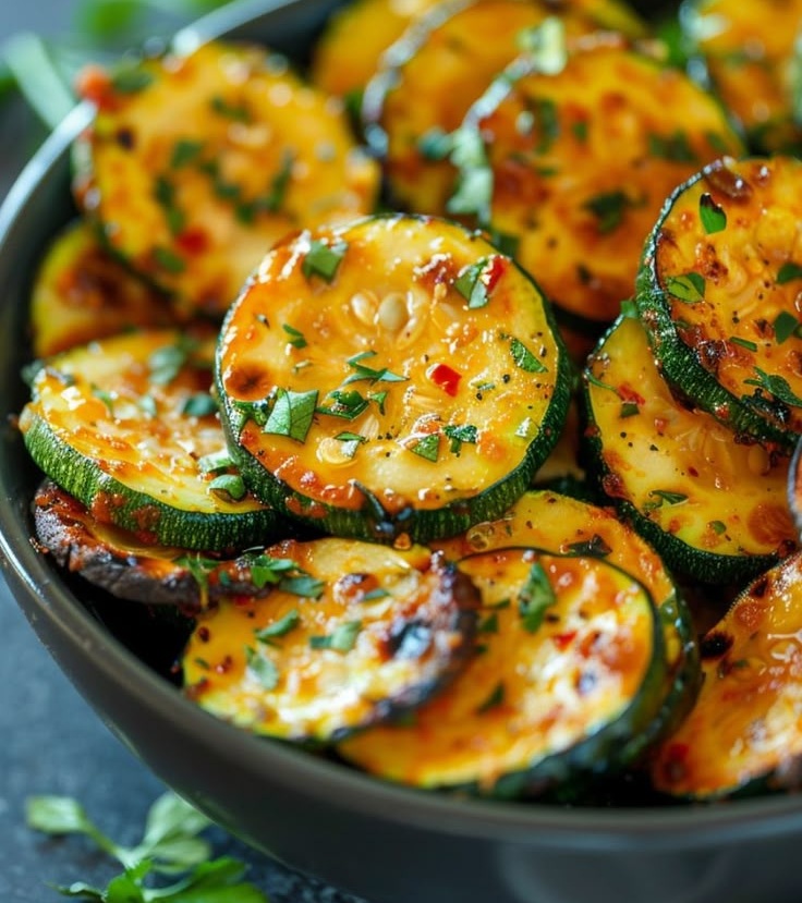 Bistecche di zucchine all’aglio al formaggio