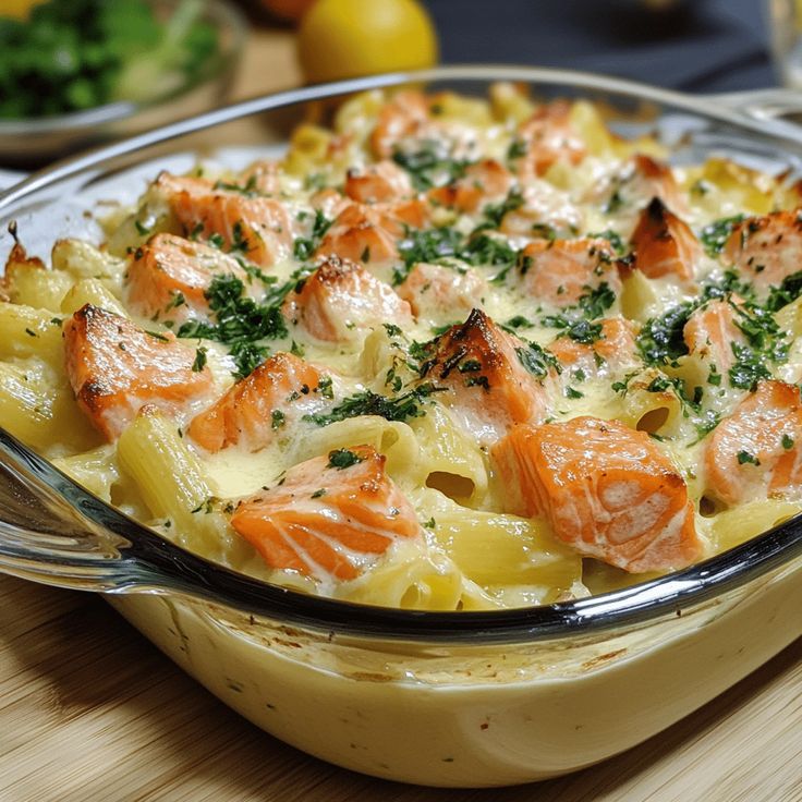 🍝🐟 Pasta al forno con salmone e panna 🐟🍝