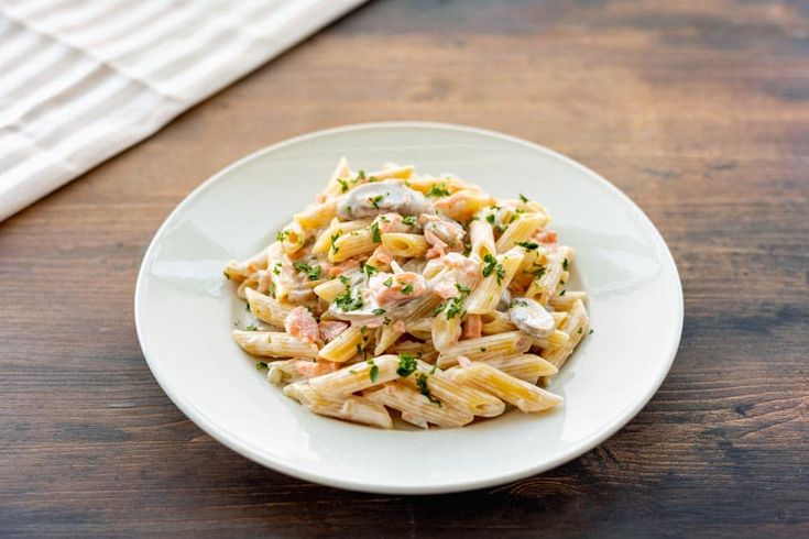 🍝🐟 Penne in salsa di salmone e panna con spinaci 🐟🍝