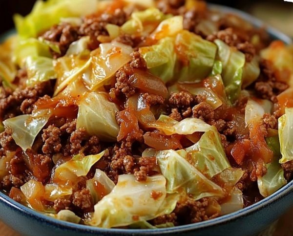 Cavolo cinese con carne macinata Pronto per essere cucinato in 30 minuti