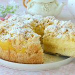 Torta di crumble con budino alla vaniglia