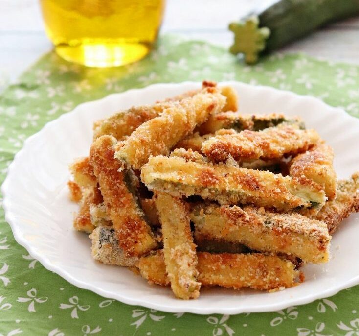 Bastoncini di zucchine con 100 g di formaggio Li friggo in modo stabile