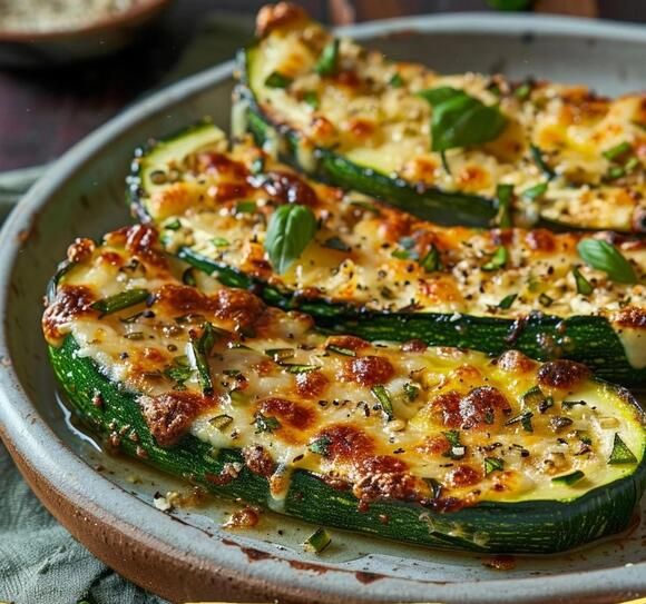 Bistecche di zucchine all’aglio al formaggio