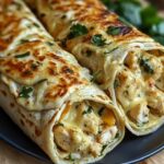 Wrap di pollo al formaggio e aglio