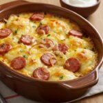 Gratin di patate con salsicce